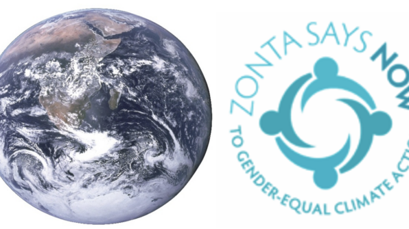 Maapallo ja Zonta says NOW -logo